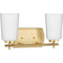 Progress Adley P300466 009 2 Light BATH in Brushed Nickel Finish Model: P300466-009