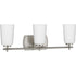 Progress Adley P300467 009 3 Light BATH in Brushed Nickel Finish Model: P300467-009