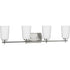Progress Adley P300468 009 4 Light BATH in Brushed Nickel Finish Model: P300468-009