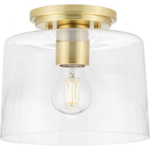 Progress Adley P350213 009 1 60 Watt MED FLUSH MOUNT in Brushed Nickel Finish Model: P350213-009