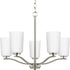 Progress Adley P400349 009 3 Light CHANDELIER CONV in Brushed Nickel Finish Model: P400349-009