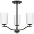 Progress Adley P400349 009 3 Light CHANDELIER CONV in Brushed Nickel Finish Model: P400349-009