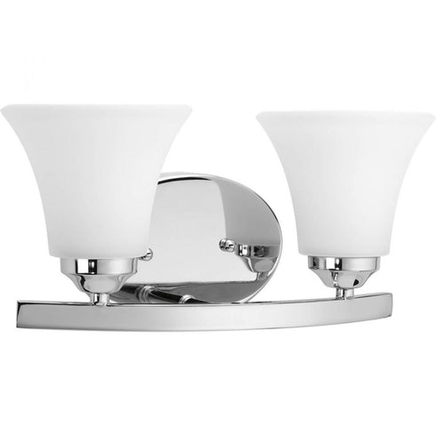 Progress Adorn P2009 09 2 100 Watt MED BATH BRACKET in Brushed Nickel Finish Model: P2009-09