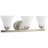 Progress Adorn P2010 09 3 100 Watt MED BATH BRACKET in Brushed Nickel Finish Model: P2010-09