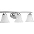 Progress Adorn P2010 09 3 100 Watt MED BATH BRACKET in Brushed Nickel Finish Model: P2010-09