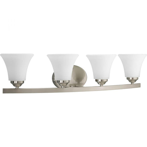 Progress Adorn P2011 09 4 100 Watt MED BATH BRACKET in Brushed Nickel Finish Model: P2011-09