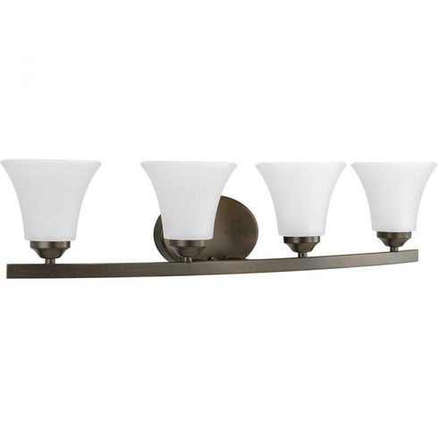 Progress Adorn P2011 09 4 100 Watt MED BATH BRACKET in Brushed Nickel Finish Model: P2011-09