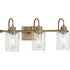 Progress Aiken P300322 009 3 60 Watt MED BATH BRACKET in Brushed Nickel Finish Model: P300322-009