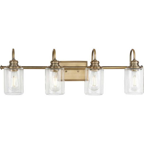 Progress Aiken P300323 009 4 60 Watt MED BATH BRACKET in Brushed Nickel Finish Model: P300323-009