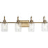 Progress Aiken P300323 009 4 60 Watt MED BATH BRACKET in Brushed Nickel Finish Model: P300323-009