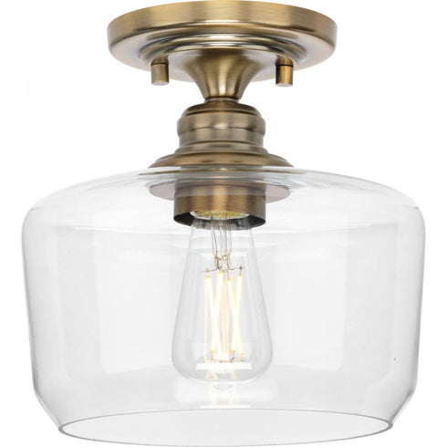 Progress Aiken P350214 009 1 60 Watt MED FLUSH MOUNT in Brushed Nickel Finish Model: P350214-009