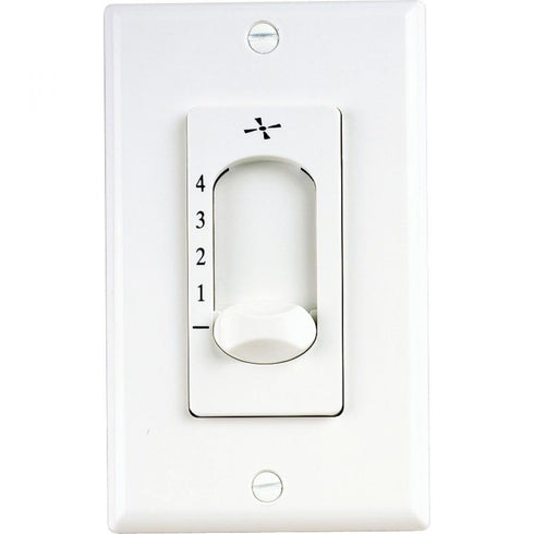 Progress AirPro Fan Control P2613 30 4 SPEED FAN WALL SWITCH in White Finish Model: P2613-30