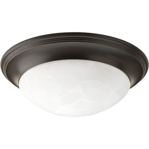 Progress Alabaster Glass P3688 09 1 60 Watt MED CLSE TO CLG in Brushed Nickel Finish Model: P3688-09