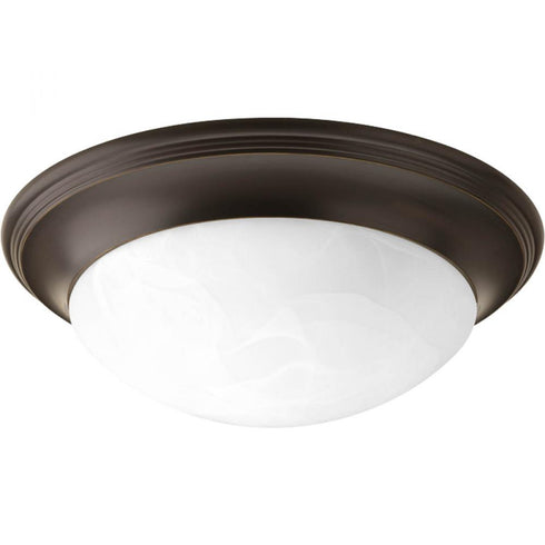 Progress Alabaster Glass P3689 09 2 60 Watt MED CLSE TO CLG in Brushed Nickel Finish Model: P3689-09