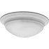 Progress Alabaster Glass P3689 09 2 60 Watt MED CLSE TO CLG in Brushed Nickel Finish Model: P3689-09
