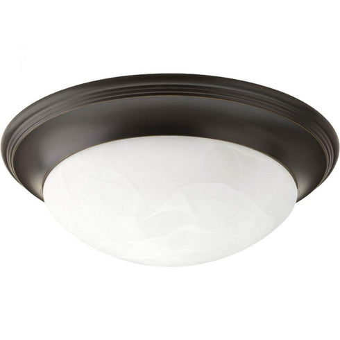 Progress Alabaster Glass P3697 09 3 60 Watt MED CLSE TO CLG in Brushed Nickel Finish Model: P3697-09