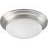 Progress Alabaster Glass P3697 09 3 60 Watt MED CLSE TO CLG in Brushed Nickel Finish Model: P3697-09