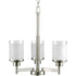 Progress Alexa P4458 09 3 100 Watt MED CHAND in Brushed Nickel Finish Model: P4458-09