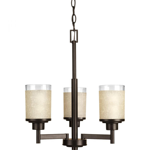Progress Alexa P4458 09 3 100 Watt MED CHAND in Brushed Nickel Finish Model: P4458-09