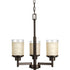 Progress Alexa P4458 09 3 100 Watt MED CHAND in Brushed Nickel Finish Model: P4458-09