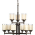 Progress Alexa P4626 09 9 100 Watt MED CHANDELIER in Brushed Nickel Finish Model: P4626-09