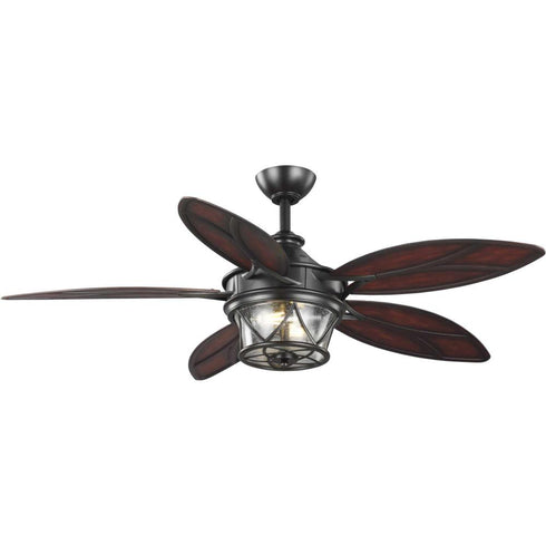 Progress Alfresco P250034 129 WB 54IN 5 BLADE With LIGHT KIT in Architectural Bronze Finish Model: P250034-129-WB
