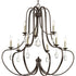 Progress Anjoux Nine Light Chandelier in Antique Bronze Finish Model: P400088-020