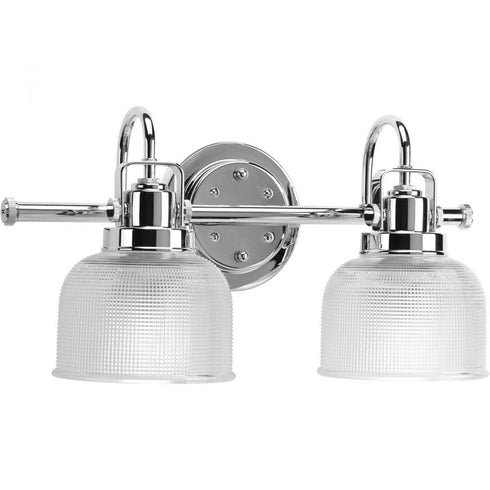 Progress Archie P2991 15 2 100 Watt MED BATH BRACKET in Polished Chrome Finish Model: P2991-15