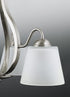 Progress Arden Collection Five Light in Brushed Nickel Etched Glass Farmhouse Chandelier Light Model: P4746-09