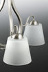 Progress Arden Collection Five Light in Brushed Nickel Etched Glass Farmhouse Chandelier Light Model: P4746-09