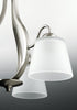 Progress Arden Collection Five Light in Brushed Nickel Etched Glass Farmhouse Chandelier Light Model: P4746-09