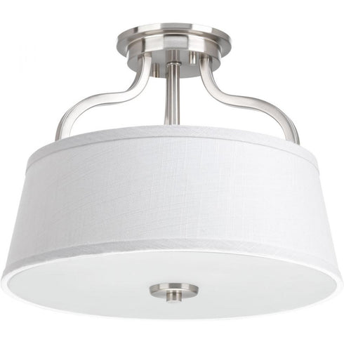Progress Arden P3720 09 2 100 Watt MED SEMI FLUSH CONV in Brushed Nickel Finish Model: P3720-09