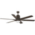 Progress Arlo P250026 009 30 60IN 6 BLADE With LED LGT in Brushed Nickel Finish Model: P250026-009-30