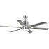 Progress Arlo P250026 009 30 60IN 6 BLADE With LED LGT in Brushed Nickel Finish Model: P250026-009-30