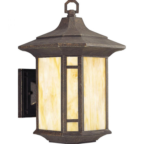Progress Arts And Crafts P5629 46 1 150 Watt MED WALL LANTERN in Weathered Bronze Finish Model: P5629-46