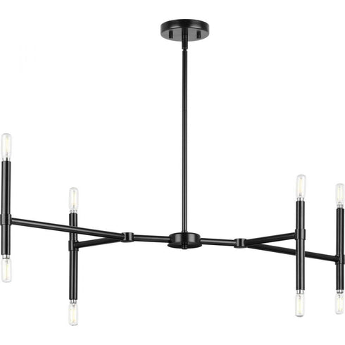Progress Arya P400338 191 8 Light LINEAR CHAND in Brushed Gold Finish Model: P400338-191