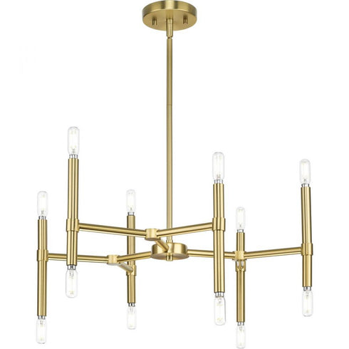 Progress Arya P400339 191 12 Light CHANDELIER in Brushed Gold Finish Model: P400339-191