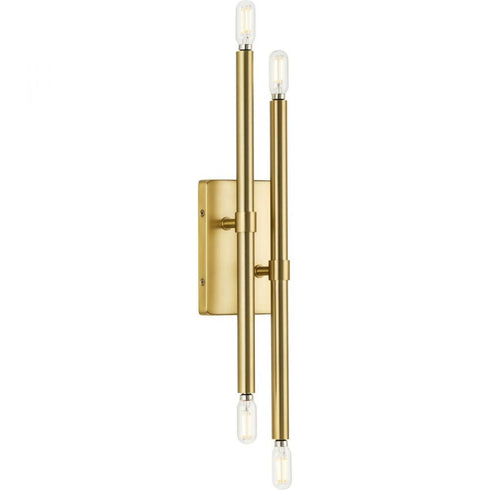 Progress Arya P710120 191 4 Light WALL BRACKET in Brushed Gold Finish Model: P710120-191