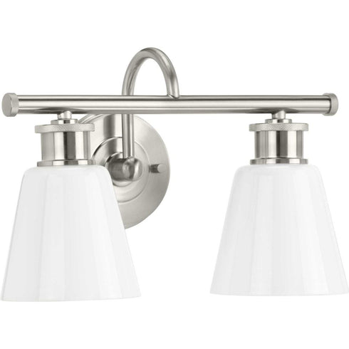 Progress Ashford P300315 009 2 100 Watt MED BATH BRACKET in Brushed Nickel Finish Model: P300315-009