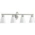 Progress Ashford P300317 009 4 100 Watt MED BATH BRACKET in Brushed Nickel Finish Model: P300317-009