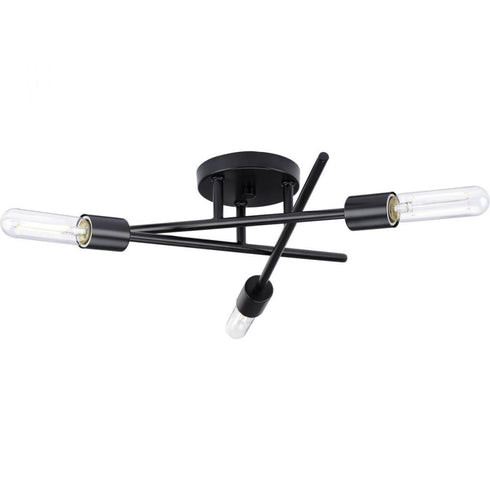 Progress Astra P350225 009 3 Light SEMIFLUSH in Brushed Nickel Finish Model: P350225-009