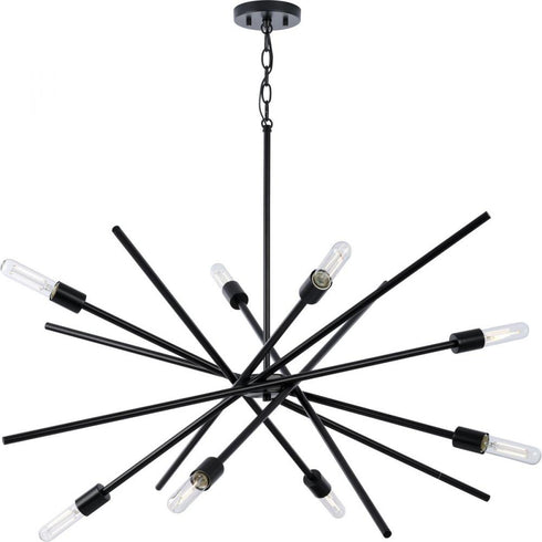Progress Astra P400109 009 8 60 Watt MED CHANDELIER in Brushed Nickel Finish Model: P400109-009