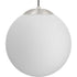 Progress Atwell Collection in Brushed Nickel and Opal Glass Globe Large Hanging Pendant Light Model: P500463-009