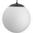 Progress Atwell Collection in Brushed Nickel and Opal Glass Globe Medium Hanging Pendant Light Model: P500462-009