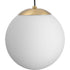 Progress Atwell Collection in Brushed Nickel and Opal Glass Globe Medium Hanging Pendant Light Model: P500462-009