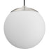 Progress Atwell Collection in Brushed Nickel and Opal Glass Globe Small Hanging Pendant Light Model: P500461-009