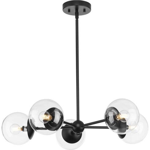 Progress Atwell P400325 009 5 Light CHANDELIER in Brushed Nickel Finish Model: P400325-009