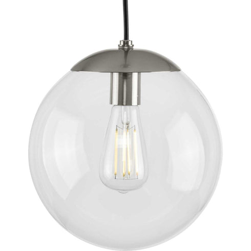 Progress Atwell P500310 009 1 60 Watt MED PENDANT in Brushed Nickel Finish Model: P500310-009