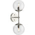 Progress Atwell P710114 009 2 Light WALL SCONCE in Brushed Nickel Finish Model: P710114-009