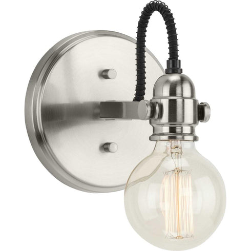 Progress Axle P300189 009 1 60 Watt MED BATH BRACKET in Brushed Nickel Finish Model: P300189-009
